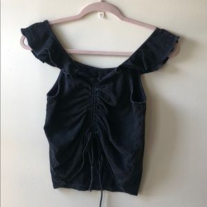 Free people runched crop top